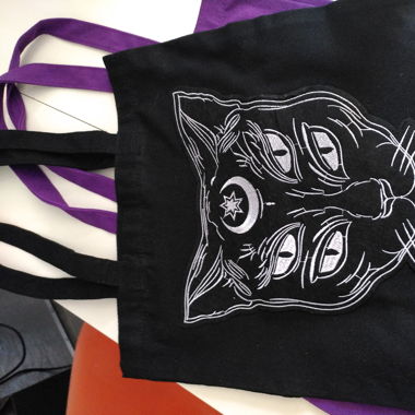 Tote bag Medium Cat Madame Peel