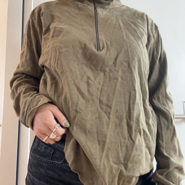 Veste à capuche à zip brun