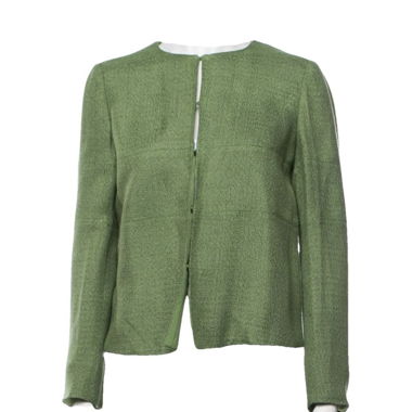 Armani Collezioni grüne Tweed-Jacke