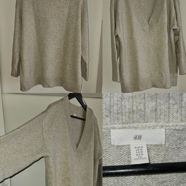 Maglione in maglia beige H&M M