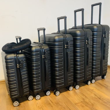 6 tlg Hartschalen Koffer BUNDLE wayBAG BLACK NEU