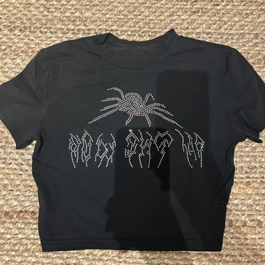 Black Rhinestone T-Shirt