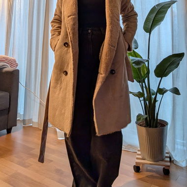 Manteau Stradivarius beige