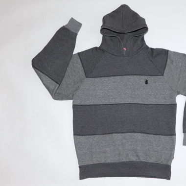 RED DRAGON SNOWBOARD hoodie BIG STRIPES grau