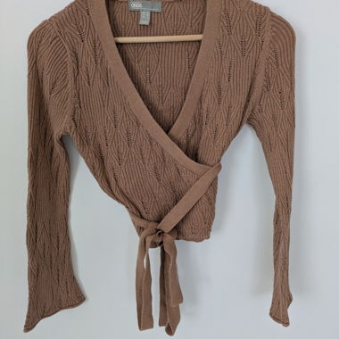 Cardigan portefeuille ASOS marron