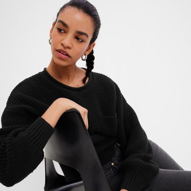 Gap Black Chunky Sweater