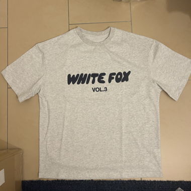Oversized T-Shirt grey blue White Fox Boutique