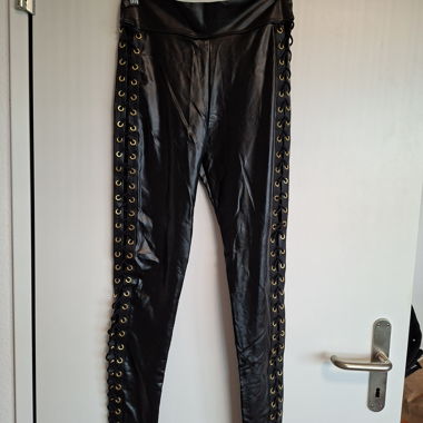Leggings neri con lacci - HUNKEMÖLLER - M