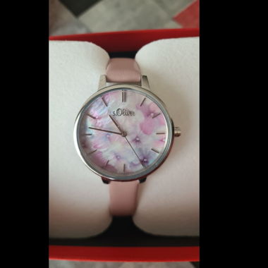 Montre pour femmes S.Oliver avec fleurs