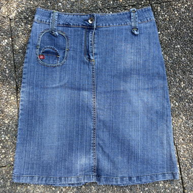 Vintage Blue Kiss Miss Denim Skirt