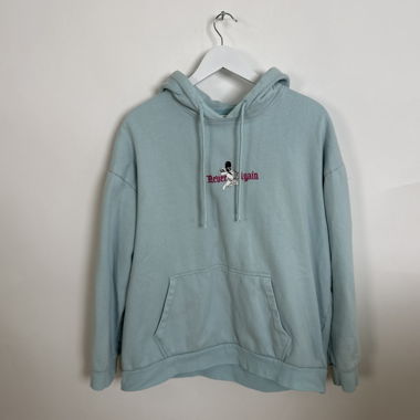 Hoodie graphique bleu clair