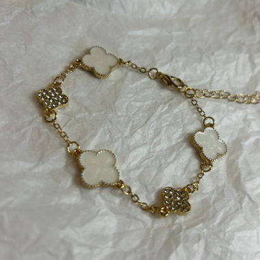 Clover Armkette WHITE Spark mit Zirkon