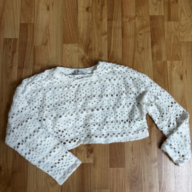pullover corto bianco bershka