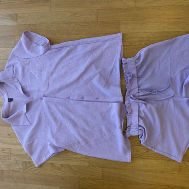 Set shorts texturizzato lilla SHEIN Curve 1XL