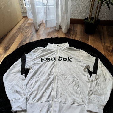 Giacca da Track Reebok bianca e nera – Taglia M