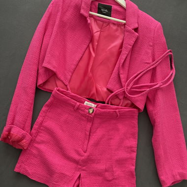 Two-Piece Blazer Shorts Pink Size 40 fits like S/M