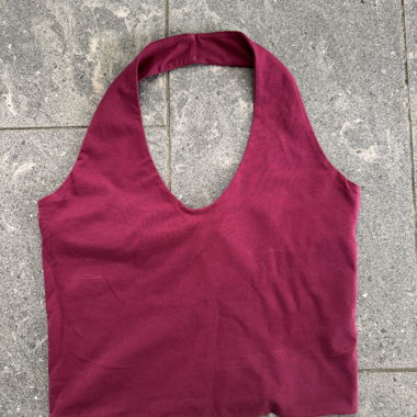 Haut à encolure licou Magenta