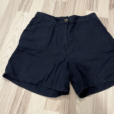 Blaue Leinen Shorts