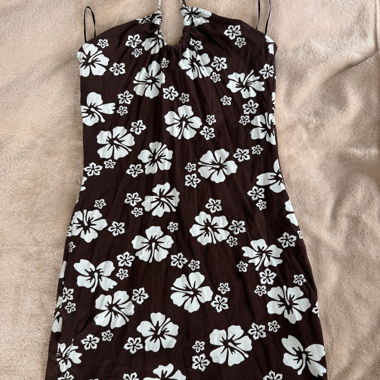 beautiful brown summer mini dress