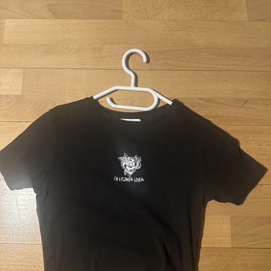 Black Croptop with Pattern