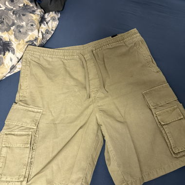 Beige Cargo Shorts