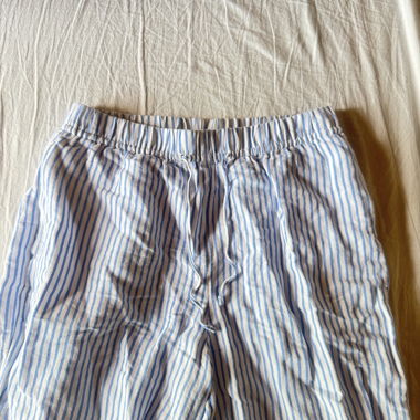 Striped Linen Pants white/blue