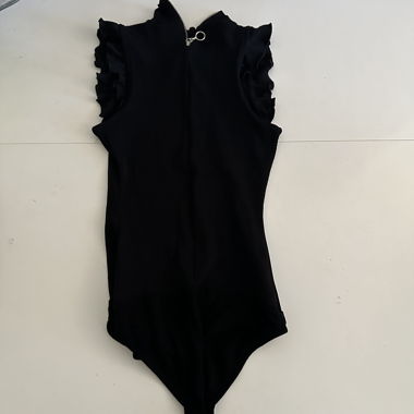 Schwarzer Bershka Body mit zipper 