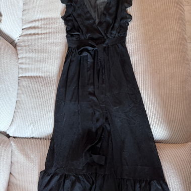 Robe maxi noire transparente