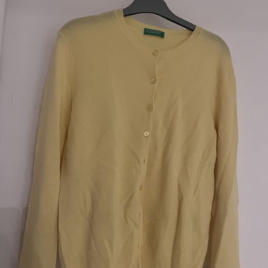 Yellow Benetton cardigan, size S