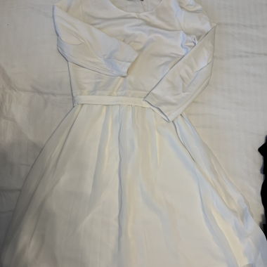 White Long Sleeve Dress