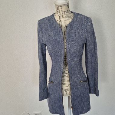 ZARA Basic Longblazer blu XS