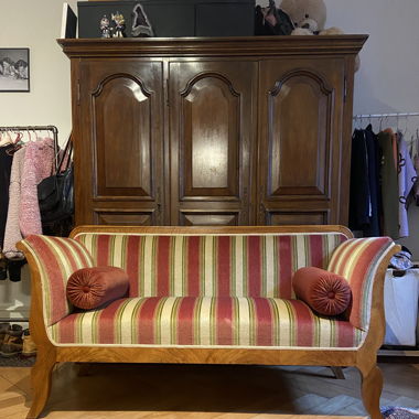 Biedermeier Sofa gestreift
