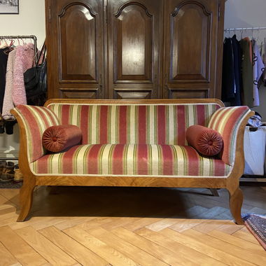 Biedermeier Sofa gestreift
