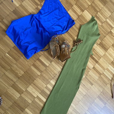 Kleidungsset blau/grün