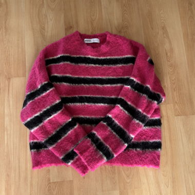 Pull duveteux rayé Bershka
