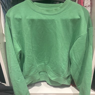 Felpa verde girocollo