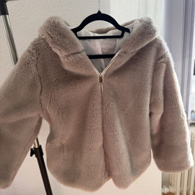 Faux fur hooded jacket