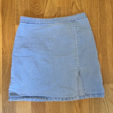 Jupe en jean bleu clair