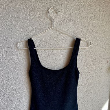 Glitzer Top navy blue