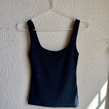 Glitzer Top navy blue