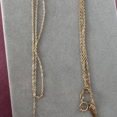Gold multi-ring necklace
