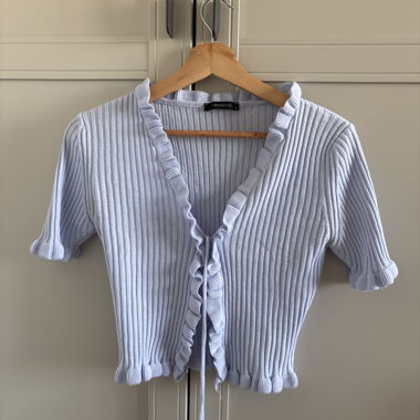 Ruffled Cardigan