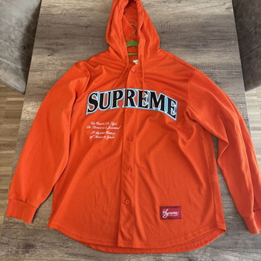 SUPREME Mesh-Kapuzen-Baseballtrikot L