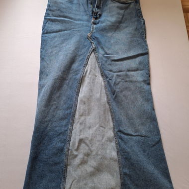 Upcycled denim skirt