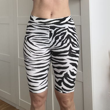 Radlerhose mit Zebramuster