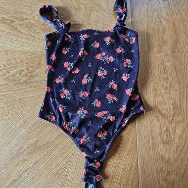 Body floreale nero taglia M