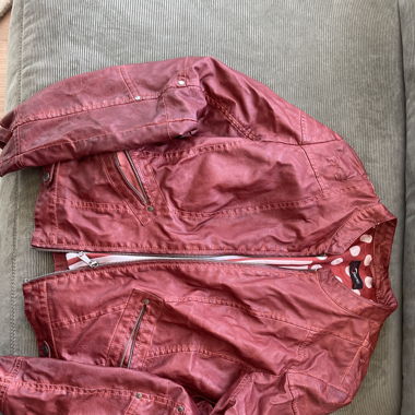 Red, vintage, (leather) jacket 