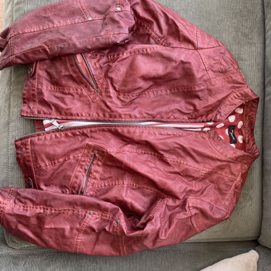 Red, vintage, (leather) jacket 