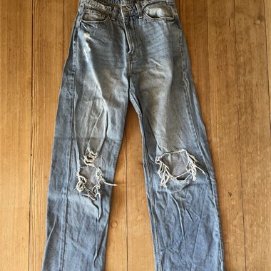 Jeans détruits à jambe large