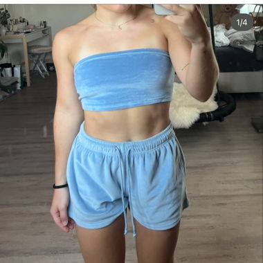 blue two piecer